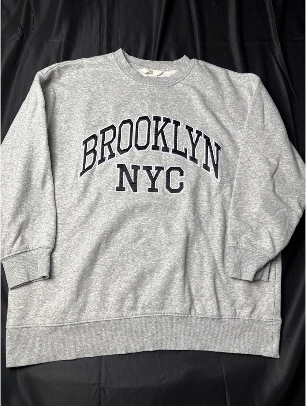 H&M Gray Brooklyn NYC Crewneck Sweatshirt Size S